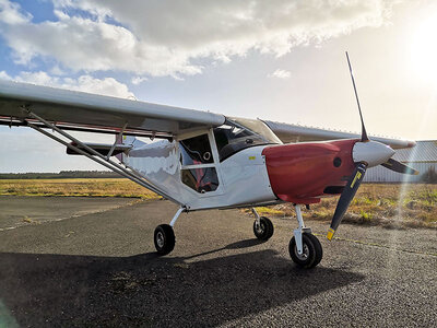 Coffret cadeau 30 min de baptême de l'air en ULM avec initiation au pilotage au sud de Bordeaux