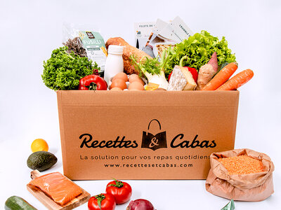 Panier à cuisiner Recettes et Cabas pour 2 personnes avec 4 délicieuses recettes