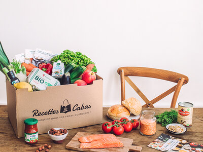 Coffret Panier à cuisiner Recettes et Cabas pour 2 personnes avec 3 délicieuses recettes