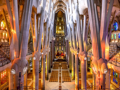 Caja 2 entradas de adulto y 1 de niño para la Sagrada Familia con visita guiada en español