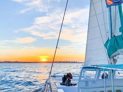 Málaga para disfrutones: 1 cena y paseo en catamarán con cava para 2 personas
