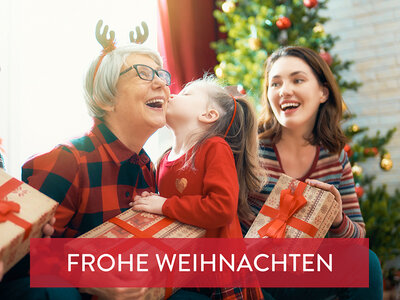 Geschenkbox Wellness-Weihnachten für Oma und Opa: 3 Tage im Hotel mit Zugang zum Spa in der Schweiz