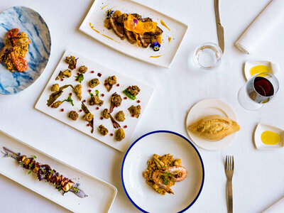 Caja Del Delta a la mesa: 1 menú degustación en el Hotel Restaurante L'Algadir del Delta
