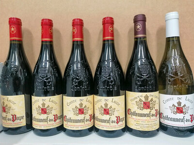 Coffret cadeau Assortiment de 6 bouteilles de châteauneuf-du-pape livré à domicile