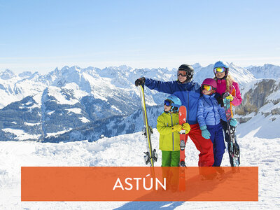 Caja regalo Curso de esquí de 2 días para 2 personas en Skicenter Astún