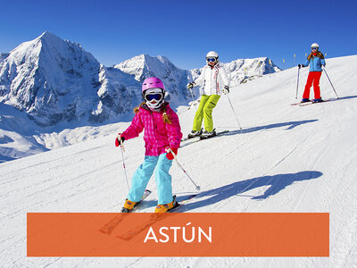 Caja regalo Clase privada de esquí de 3h y alquiler de material en Skicenter Astún para 1 persona