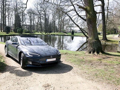 1 uur cruisen in een Tesla in Mechelen