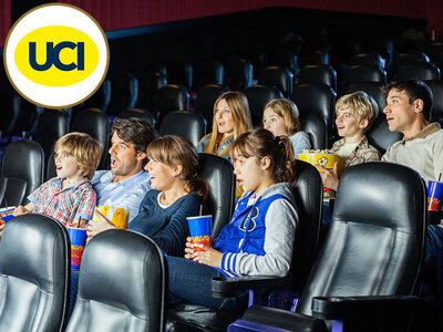 Cofanetto regalo Ingresso per 4 a UCI Cinemas con pop-corn e bibita per film 2D o 3D