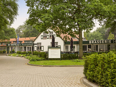 Doos 2-daagse met pannenkoek en fles wijn aan de rand van de Veluwe