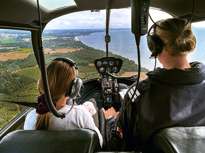 Gaveæske Helikoptertur for 1 person over én af Danmarks største byer