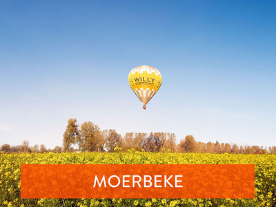 Coffret cadeau Vol en montgolfière au-dessus de Moerbeke avec champagne pour 2