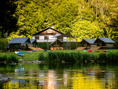 Coffret cadeau Séjour de 2 jours avec petit-déjeuner au glamping Backpackers'Camp dans les Ardennes belges