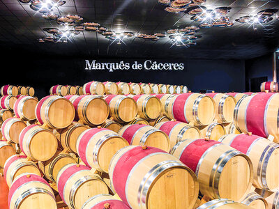 Caja regalo Bodega Marqués de Cáceres, La Rioja: visita, cata de vino y queso para 2