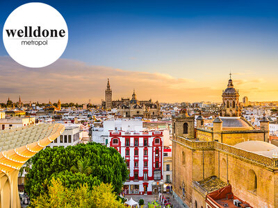 Caja regalo 2 noches en ático con terraza privada, cava y bombones en Welldone Metropol