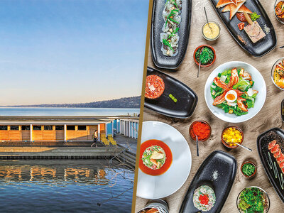 Coffret cadeau Détente en duo aux Bains de Pâquis avec souper romantique à Genève