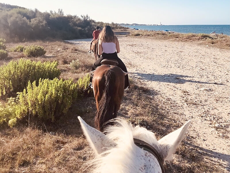 Incredibile passeggiata a cavallo in riva al mare in un parco naturale del Salento