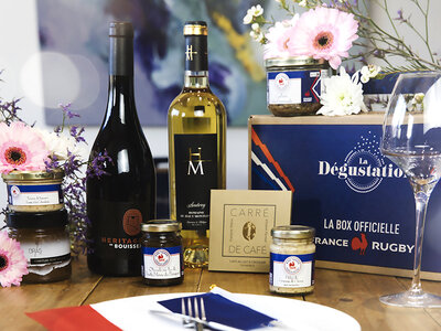 Coffret cadeau Coffret La Fourchette spécial rugby de 8 produits du terroir livrés à domicile