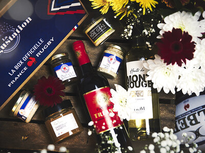 Coffret cadeau Coffret Le Bouchon spécial rugby de 7 produits du terroir livrés à domicile