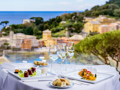 Pranzo con vista sulla riviera ligure: menù gourmet di 3 portate a Sestri Levante