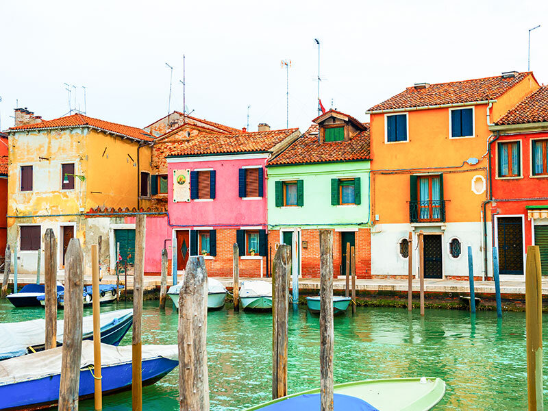 Tour in barca con sosta a Burano e Murano e visita a una vetreria per 4 adulti