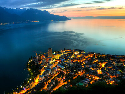 Coffret cadeau Vol en montgolfière au-dessus du lac Léman au lever du soleil