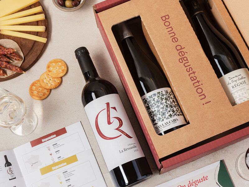 Smartbox Coffret Pépites de vignerons : 2 grands vins rouges et livret de  dégustation - Coffret Cadeau Gastronomie pas cher 