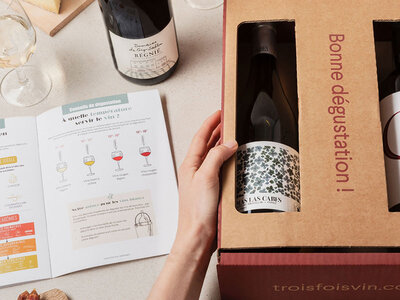 Coffret Coffret Pépites de vignerons : 3 grands vins et livret de dégustation pour 2