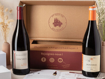 Coffret cadeau Coffret Pépites de vignerons : 2 grands vins rouges et livret de dégustation