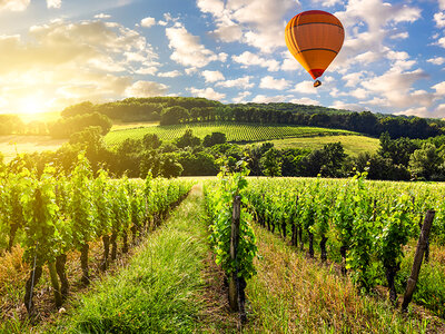 Cofanetto regalo Tra nuvole e sapori: esclusivo volo pomeridiano in mongolfiera con aperitivo tipico e gadget