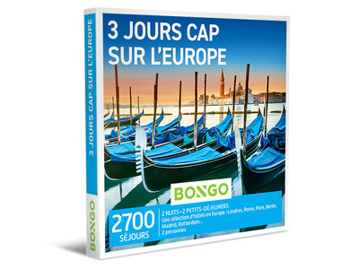 Coffret cadeau 3 jours cap sur l'Europe