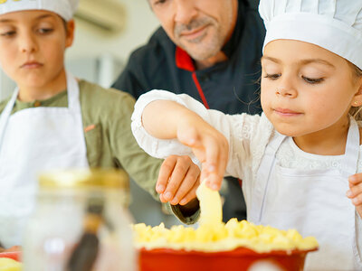 Caja regalo Mis Recetas: 1 curso de cocina italiana para 2 niños o 1 adulto y 1 niño