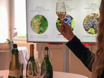 Initiation à la technique du sabrage et dégustation de champagne près de Reims pour 2