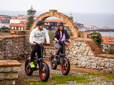 Caja Ruta en bici eléctrica con pícnic para 2 en Comillas