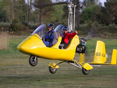 Flyg öppen gyrokopter över Skåne