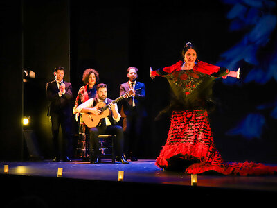 Caja Espectáculo flamenco en Madrid con consumición y ubicación preferente para 2 personas