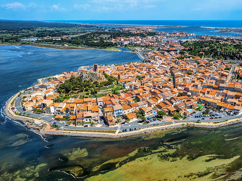 Vol en hélicoptère de 20 min près du village de Gruissan