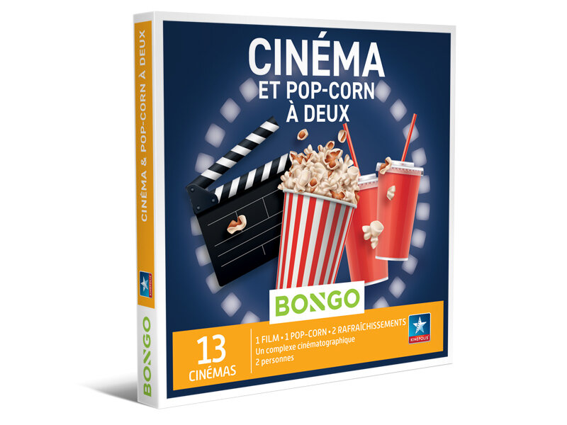 Coffret cadeau Cinéma & Pop-corn à deux