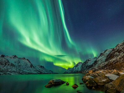 Gaveæske Nordlys i Sverige med vandsport og slædehunde for 2