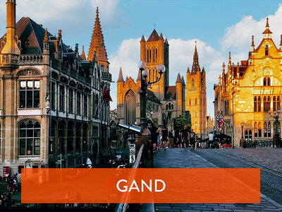 Coffret cadeau Découverte de Gand : 2h de visite privée nocturne pour 2