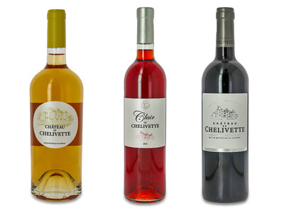 Coffret cadeau Livraison de 6 bouteilles de vin Chelivette rouge et rosé à domicile