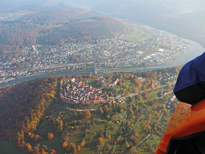 Tragschrauber-Rundflug über den Dächern von Heidelberg und Mannheim