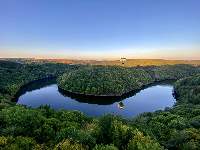 Vol en montgolfière pour 2 personnes au-dessus de Waesmunster avec dîner Menu 5 Plats à bord