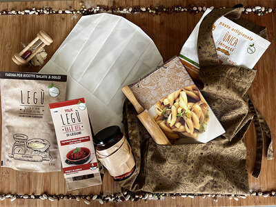 Cofanetto regalo 1 Box Like a Chef Legù a casa tua: ingredienti a base di legumi per un mondo di ricette