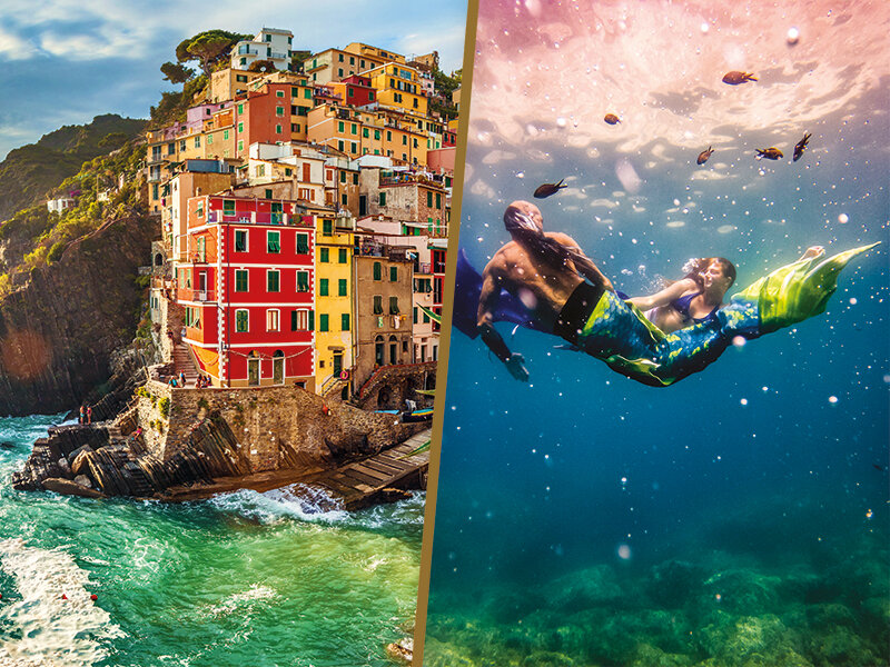 1 notte a La Spezia e snorkeling con le sirene alle Cinque Terre per 2