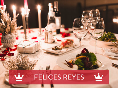 Caja regalo ¡Unos Reyes deliciosos! Menú de 3 platos con vino