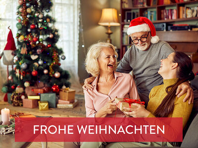 Geschenkbox Frohe Weihnachten, Mama und Papa! Tolle Aufenthalte und Erlebnisse für die besten Eltern