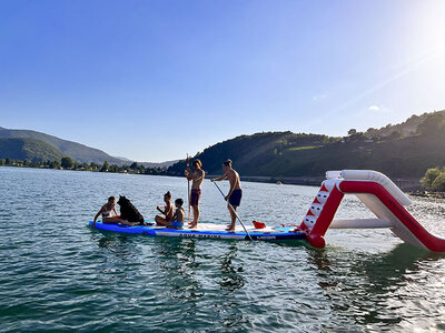 Box 2-stündiges Familienabenteuer beim Stand-up-Paddling auf dem Luganersee