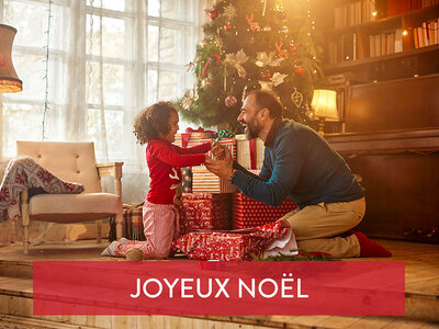 Coffret cadeau Joyeux Noël Papa : séjour, souper ou aventure