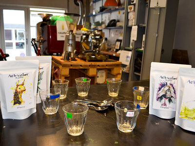 Boks Kaffesmagning hos Aekvator Kaffe for 8
