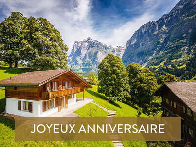 Coffret cadeau Joyeux anniversaire en Suisse : 1 nuit avec petit déjeuner pour combler les amoureux de voyages
